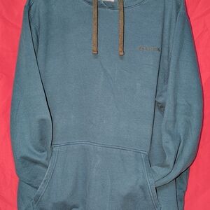 Columbia Men's Teal Hoodie with Brown Accents Size XL
